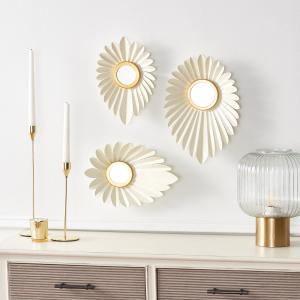 Панно на стену Safavieh Hermia, 3 штуки, слоновая кость / золотой