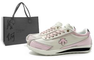 DESCENTE Кроссовки Cron Racer устойчивые к истиранию низкие повседневные Unisex белые розовые