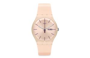 SWATCH Часы Unisex 41mm Pink Watch SUOT700