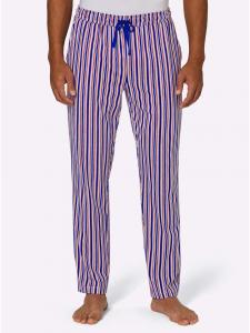 WITT WEIDEN Длинные брюки в королевский синий цвет и вишневые полоски