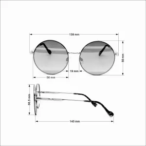 Женские винтажные металлические круглые солнцезащитные очки Jessica Simpson J6222, Silver & Blue