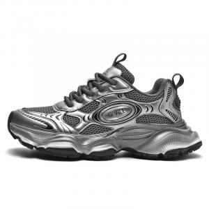 Кроссовки G'VILL Shock Absorbers, устойчивые к истиранию, нескользящие, низкие, массивные, унисекс G＇VILL, Silver