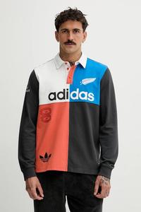Регбийный лонгслив с длинными рукавами Adidas Originals, серый