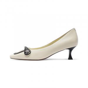 Тонкие каблуки на шпильке 5 см женские Coup De Foudre, экрю