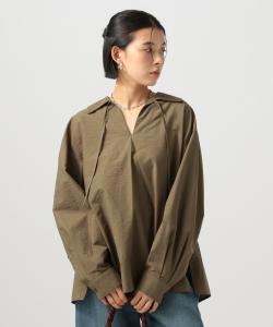 Блузка с вырезом-«замочной скважиной» Bayflow, цвет Khaki 78