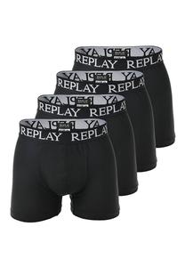Комплект из 4 трусов-боксеров - трусы-боксеры из хлопка-стрейч Replay, черный