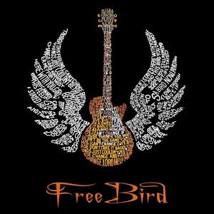Текст песни FREEBIRD — Мужская футболка премиум-класса с текстом Word Art, Black LA Pop Art, черный