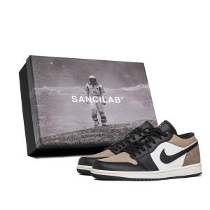 Jordan Air 1 3 Times Laboratory Abrasion Resistant низкие винтажные баскетбольные кроссовки Unisex Brown