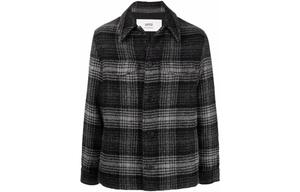 Ami Paris Клетчатая Рубашка с Пуговицами Жакет AMIPARIS, Черный