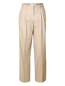 Плиссированные брюки Selected Femme, нейтральный