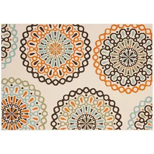 Веранда цветной ковер для улицы и дома Safavieh, мультиколор, 153x229 см