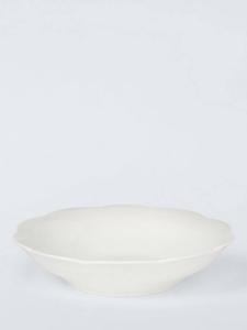 Фарфоровая паста-чаша Fleur с фигурным краем John Lewis, 23cm, White