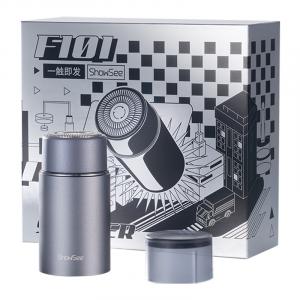 Showsee F101 GY роторная бритва полное тело моющиеся индукционная черная технологии, полностью алюминиевый компактный корпус
