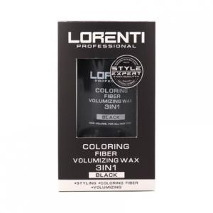 Воск для придания объема волосам Colouring Fiber 3 в 1, черный, 30 грамм Lorenti