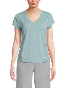 Футболка с рюшами по бокам DKNY, цвет Mineral