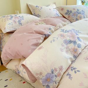 LUOLAI HOME Комплект постельного белья 1,5 м, 4 предмета, пододеяльник 2x2,3 м, цвет Ink and Ink of Jiangnan