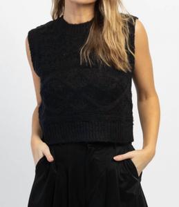 Текстурированная трикотажная майка Theo черного цвета EN CREME