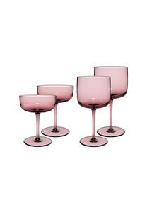 Бокалы для вина и шампанского Like by Villeroy & Boch, 4 штуки, розовый