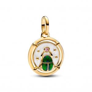 Шарм Scarab Beetle Medallion Pandora, покрытие - золото