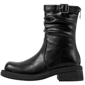 Wonderful couple Черные женские полусапожки высотой 4,5 см, цвет Black