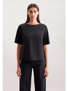 Блузка без застежки, стандартного кроя, черного цвета Seidensticker