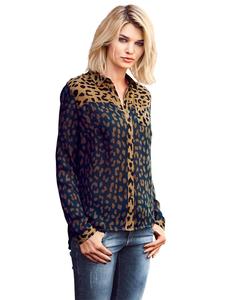 Блузка с длинными рукавами темно-синего цвета Heine