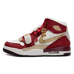 Jordan Женские баскетбольные кроссовки Legacy 312 высокие Beige/Red/Gold