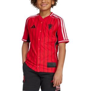 Бейсбольная куртка manchester united theatre of dreams детская Adidas, красный