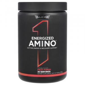 Rule One Proteins, Energized Amino, фруктовый пунш, 270 г (9,52 унции)