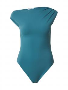 ABOUT YOU Боди-рубашка 'Justine' в цвете Petrol