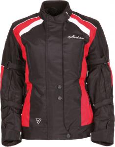Женская текстильная мотоциклетная куртка Modeka janika, Black/Red