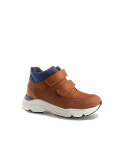 Детские кожаные ботинки на липучках Pablosky, песочный