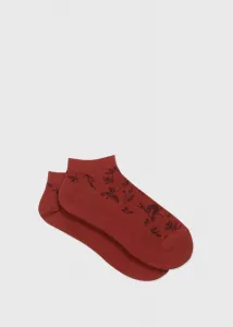 Короткие носки с изображением кролика в растительном стиле