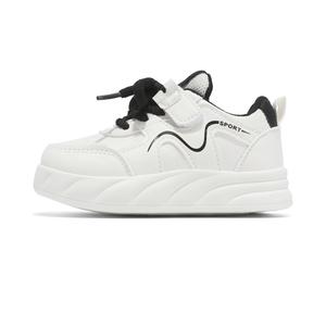 Дышащие и нескользящие низкие детские кроссовки для повседневной носки. Для детей от 3 до 7 лет. SUPEREDGE, белый/черный