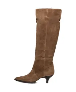 Коричневые остроносые сапоги на высоком каблуке Lina Locchi, коричневый