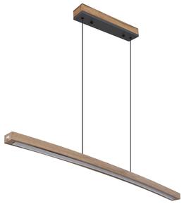 Светодиодная подвесная лампа Globo, 100x7x120 см, графит/опал/черный/темно-коричневый