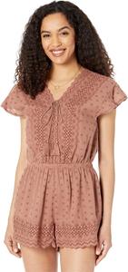 Комбинезон Lucky Brand Eyelet Romper, коричневый