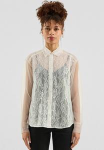 Блуза QS Button-down blouse, Ecru/Beige