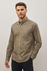 Оксфордская рубашка с длинными рукавами Next, серый