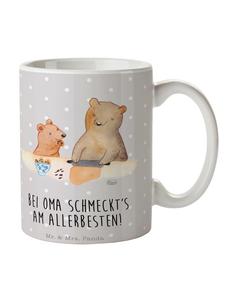 Кружка для выпечки Бабушка с надписью в пастельно-сером цвете Mr. & Mrs. Panda