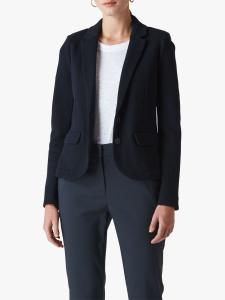 Узкая трикотажная куртка Whistles, темно-синяя