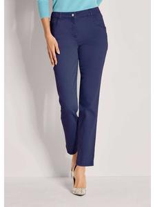 MADELEINE Узкие брюки с пятью карманами, эластичные и удобные, темно-синего цвета