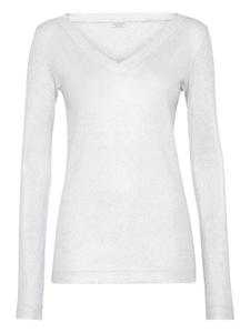 Brunello Cucinelli футболка в рубчик, серебряный