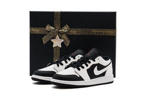 Jordan Баскетбольные кроссовки Air 1 с низким верхом, износостойкие, винтажные, унисекс, черно-белые