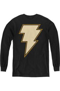 Черный свитшот с длинным рукавом и эмблемой Black Adam на груди для детей Gildan