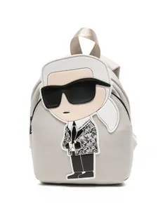 Рюкзак с мультяшным принтом Karl Lagerfeld Kids, бежевый