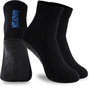 RANDY SUN Пляжные носки для песка с быстросохнущей подошвой, дышащие бесшовные йога-носки с подошвой из ТПЭ, для босых ног, черный