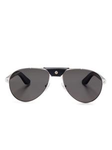 Солнцезащитные очки-пилоты Santos de Cartier Cartier Eyewear, серебряный