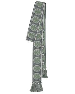 Шарф Cerchio Con Fior Valentino Garavani, Avorio, Blu, & Verde Acqua