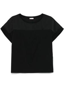 Футболка LIU JO с атласными вставками, черный